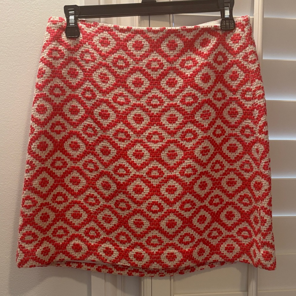 Loft pink and White Women's Skirt